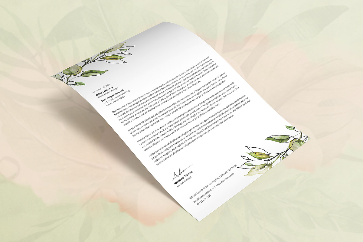 Letterhead Template, a Stationery Template by DesignDevisers (Photo 3 of 10)