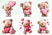 Whimsical Valentine Cute Teddy, an Illustration by Creative Art (Thumbnail 5 of 9)