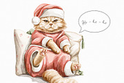 Christmas cats, an Animal Illustration by Mimomy (Thumbnail 4 of 9)