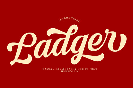 Ladger Font, a Script Font by HRDR