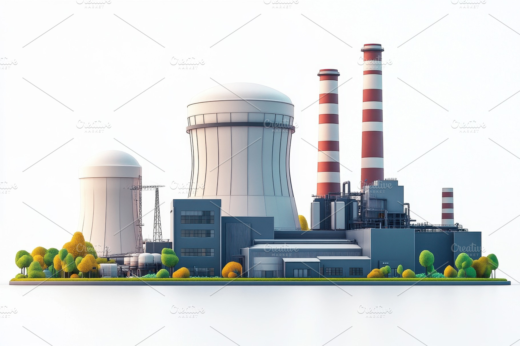 Exquisite energy plant design with c, a Photo by Tanuart
