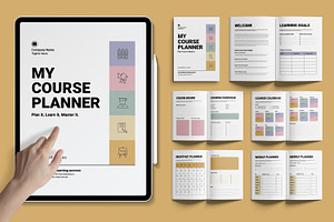 Academic Planner With Calendar, a Stationery Template by MightyDesign