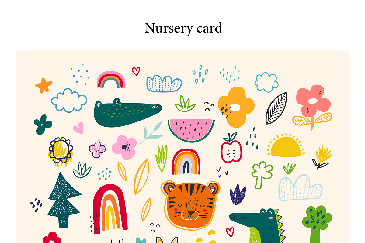 Baby hand drawn animals collection, an Animal Illustration by MoleskoStudio (Photo 9 of 11)