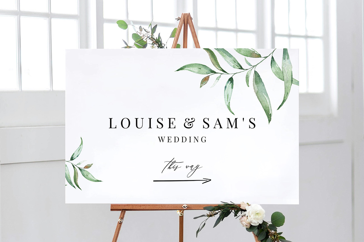 Wedding Directions Sign, Aurora, an Invitation Template by Alice Bluefox (Photo 2 of 10)