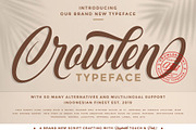 Crowlen Script, a Script Font by ngene (Thumbnail 1 of 10)