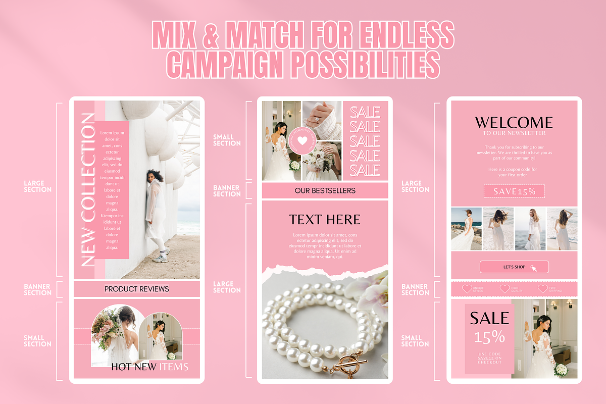 Pink Newsletter Templates, an Email Template by SunshineStudioBoutique (Photo 7 of 9)