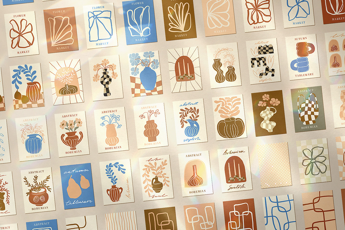 GALLERY WALL ART BOHO POSTER SET, a Decorative Illustration by Ayya Studio (Photo 4 of 17)