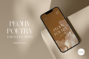 Peony Poetry for Social Media, a Social Media Template by Forever Create Studio (Thumbnail 1 of 6)