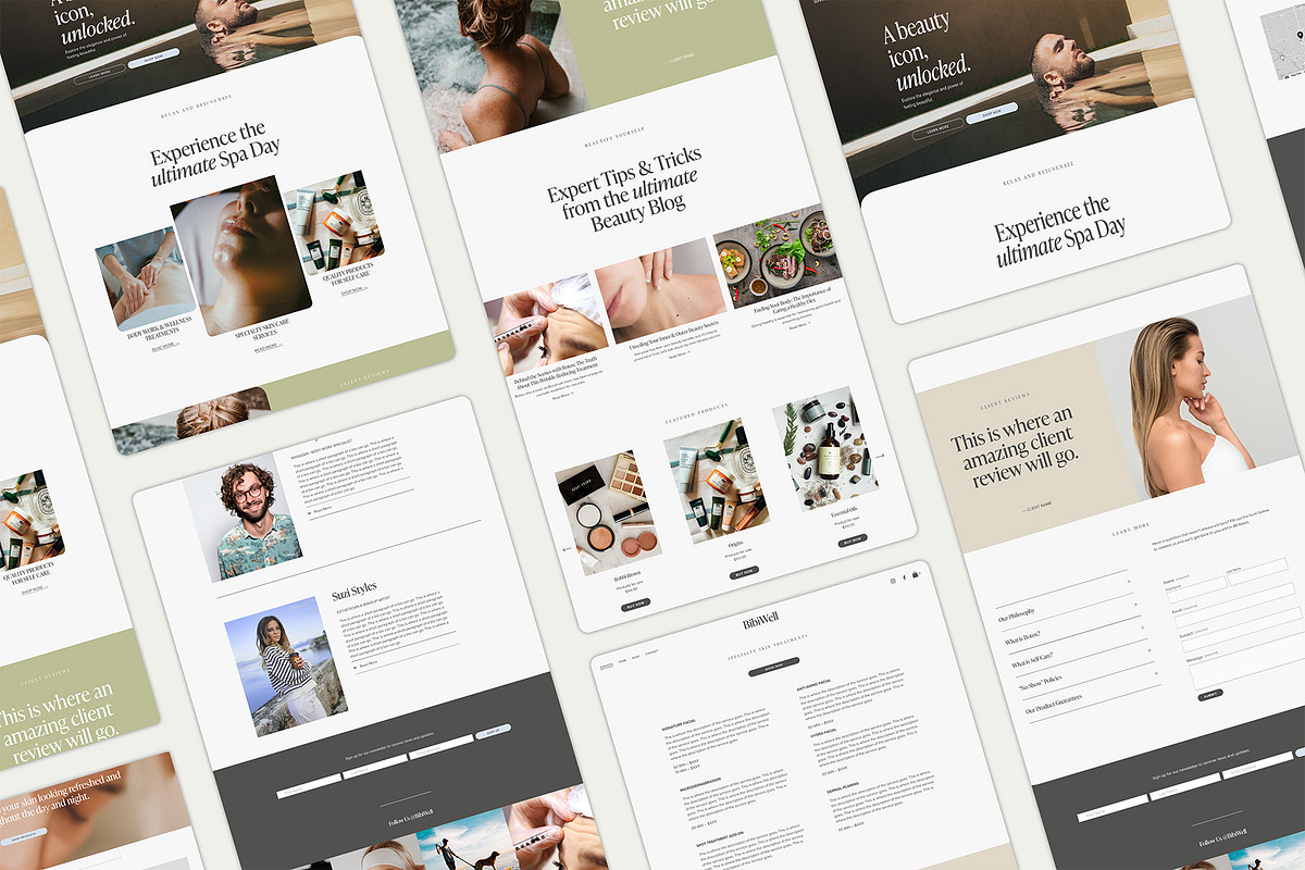 BibiWell | Website Template preview 2