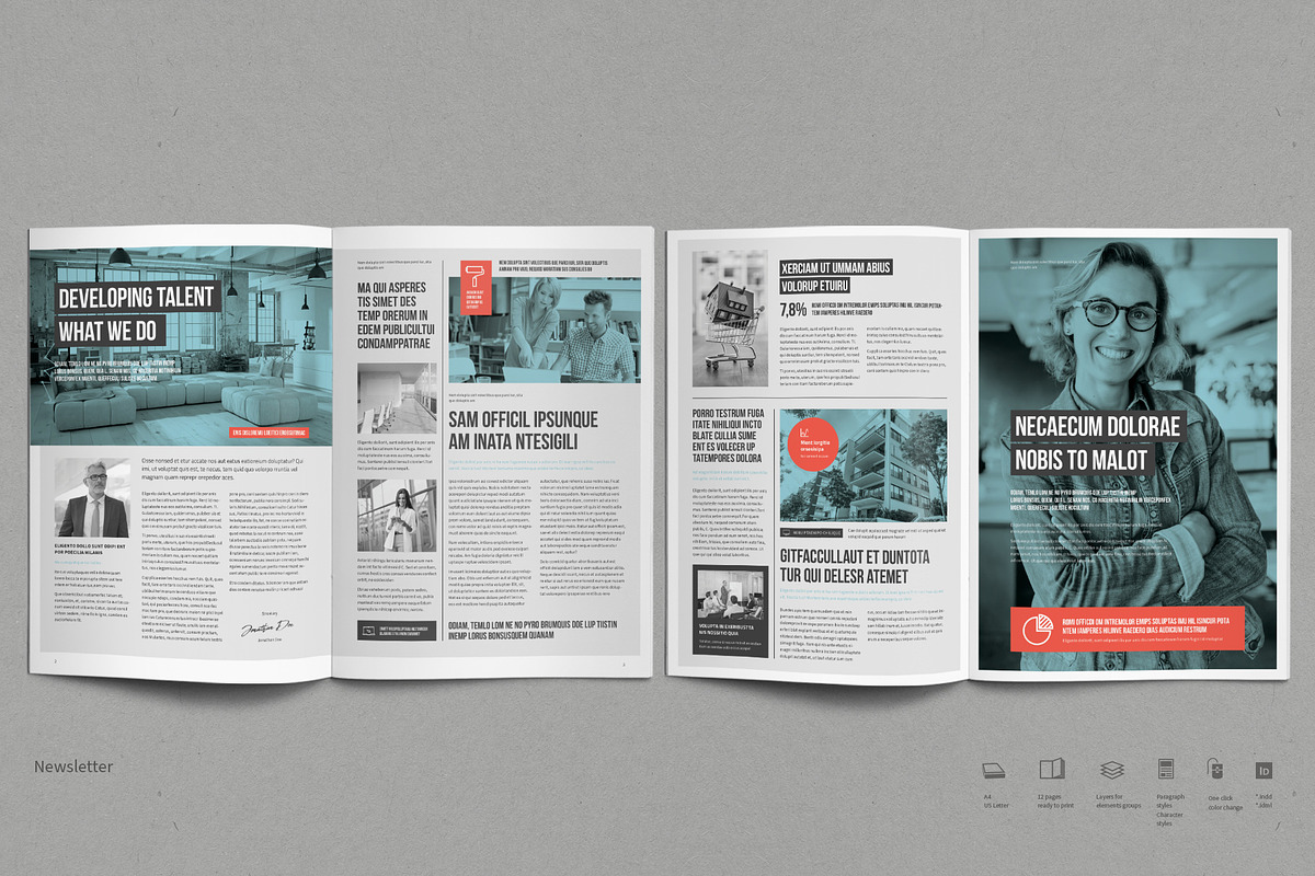 Newsletter, a Brochure Template by TypoEdition (Photo 2 of 4)