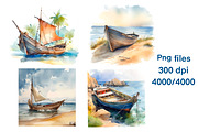 Nautical.Lighthouses and boats, an Object Illustration by AkvarelRiver (Thumbnail 2 of 7)
