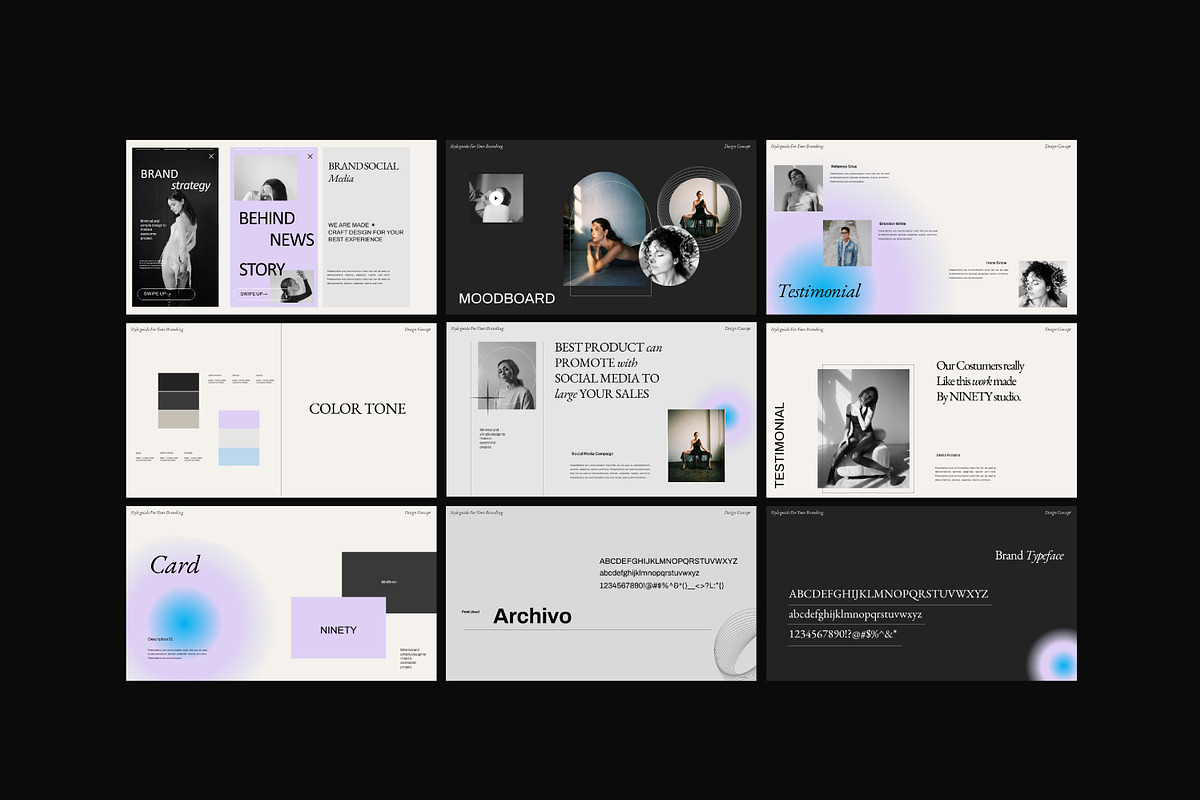 Nineties Brand Media Kit Powerpoint, a Presentation Template by Dirtytemp Studio (Photo 9 of 11)