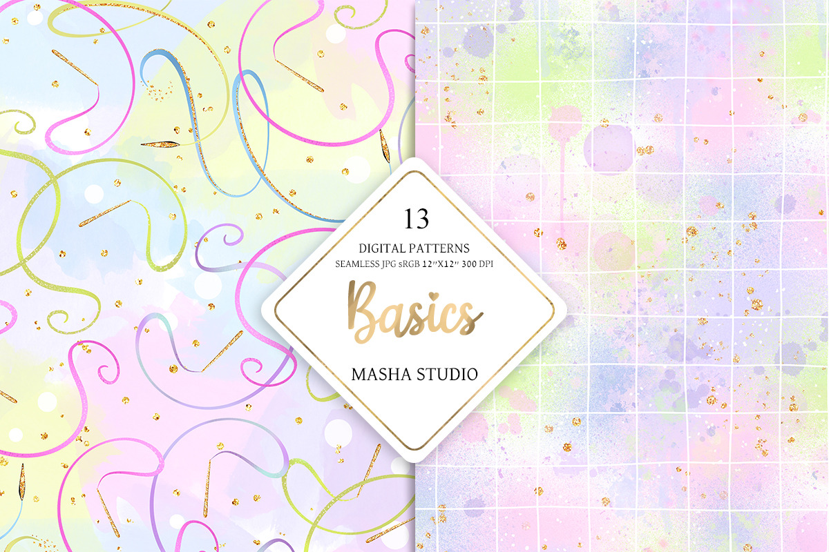Gymnastics Basic Digital Papers, a Pattern Graphic by Masha  Studio (Photo 2 of 7)