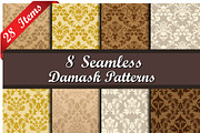 Set of 28 Damask Seamless Patterns, a Pattern Graphic by Pavel Vectors (Thumbnail 1 of 3)