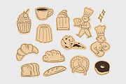 COOKIES AND BREAD ELEMENTS SET, an Object Graphic by Gumico Studio. (Thumbnail 3 of 3)