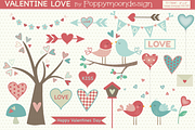 LOVE /Valentine bundle, an Illustration by Poppymoondesign (Thumbnail 9 of 23)