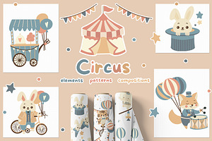 Circus - Baby Clipart & Patterns