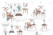 Hygge Interior Home Clipart, an Illustration by Frou Fou Craft (Thumbnail 7 of 7)