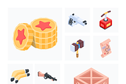 Game Weapon Isometric Icon Set, a Duotone Icon by Vectors Market (Thumbnail 6 of 10)