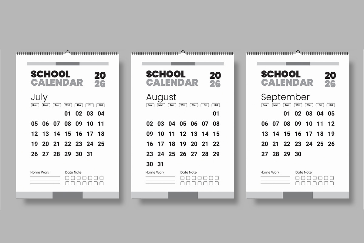 School Calendar 2026, a Stationery Template by ContestDesign (Photo 4 of 5)