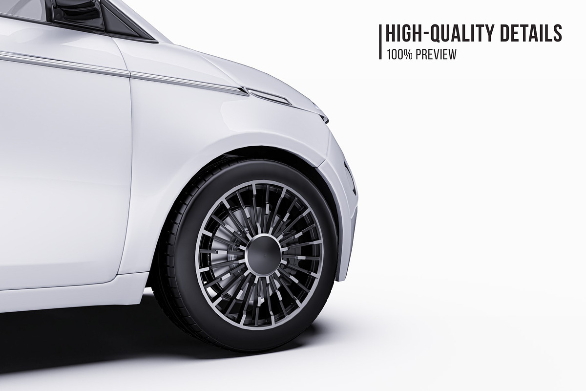 Premium Electric City Car Mockup Set, an Advertising Mockup by Halal Graphic Studio (Photo 4 of 16)