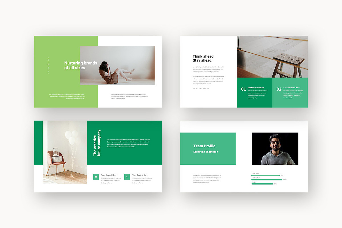 Guro : Green Business Google Slides, a Presentation Template by Punkl Camp (Photo 3 of 16)