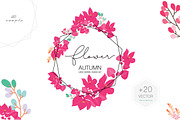 PINK FLOWER BANNER WEDDING Template, a Decorative Illustration by MooBeer (Thumbnail 1 of 4)