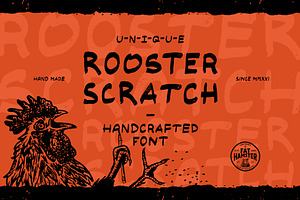 Rooster Scratch handcrafted font