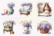 Wisteria Floral Garden Spring Clipar, an Illustration by CreationArt (Thumbnail 2 of 9)