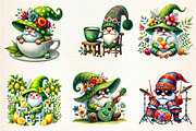 Funny Spring Gnome Clipart, an Illustration by DreamArtGraphic (Thumbnail 3 of 5)