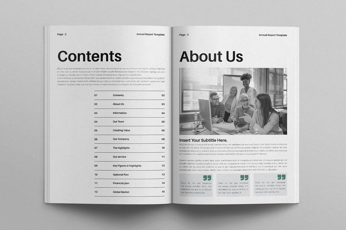 Annual Report Template, a Brochure Template by E-Type (Photo 2 of 7)