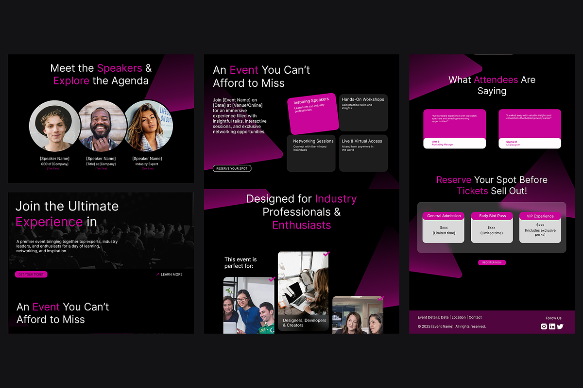 Figma Event Organizer Landing Page, a Landing Page Template by Musara (Photo 6 of 6)