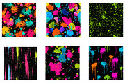Neon Paint Splatter Digital Paper, a Pattern Graphic by CreationArt (Thumbnail 5 of 5)