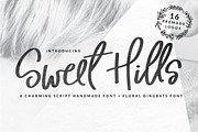 Sweet Hills Script Font + Dingbats, a Script Font by Creator Goodies (Thumbnail 1 of 11)