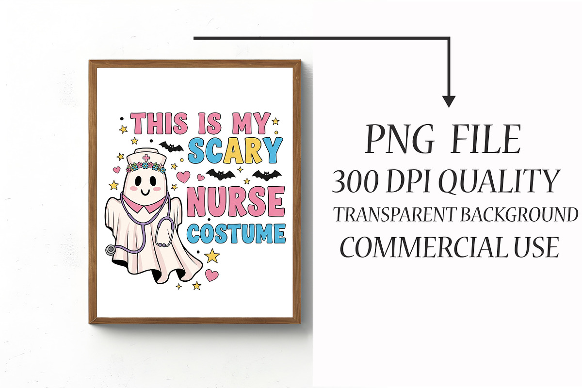 This is My Scary Nurse Costume PNG, an Illustration by Libby Wishes (Photo 2 of 6)