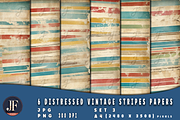 Distressed Vintage Stripes Papers 3, a Background Graphic by Joaquin Fernandez Studio (Thumbnail 1 of 4)