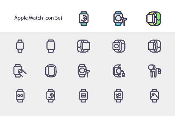 Simple Apple Watch Icon Set