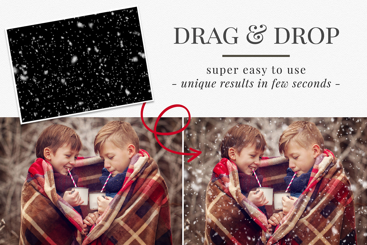 Falling Snow photo overlays, a Layer Style Add-On by BrownLeopard (Photo 3 of 6)