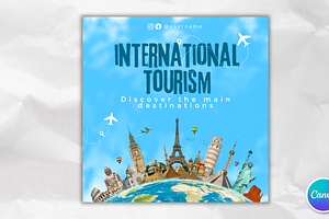Travel Agency Social Media Template, a Social Media Template by Canvagator