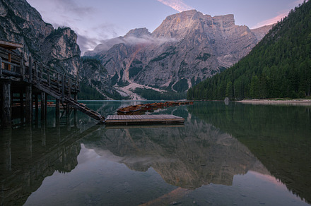 Sunrise at Lago di Braies