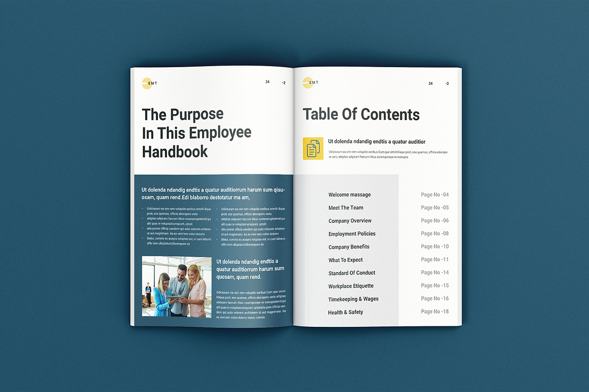 The Employee Handbook Template, a Brochure Template by ArtisanaAura (Photo 2 of 14)