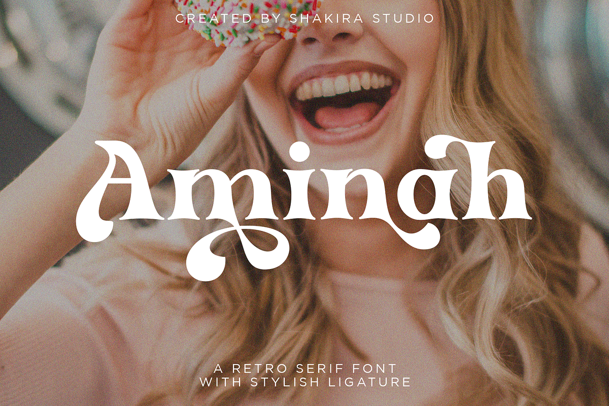 Aminah - Modern Retro Serif, a Serif Font by Shakira Studio (Photo 2 of 11)
