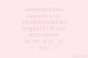 Angeles A Serif Font Family