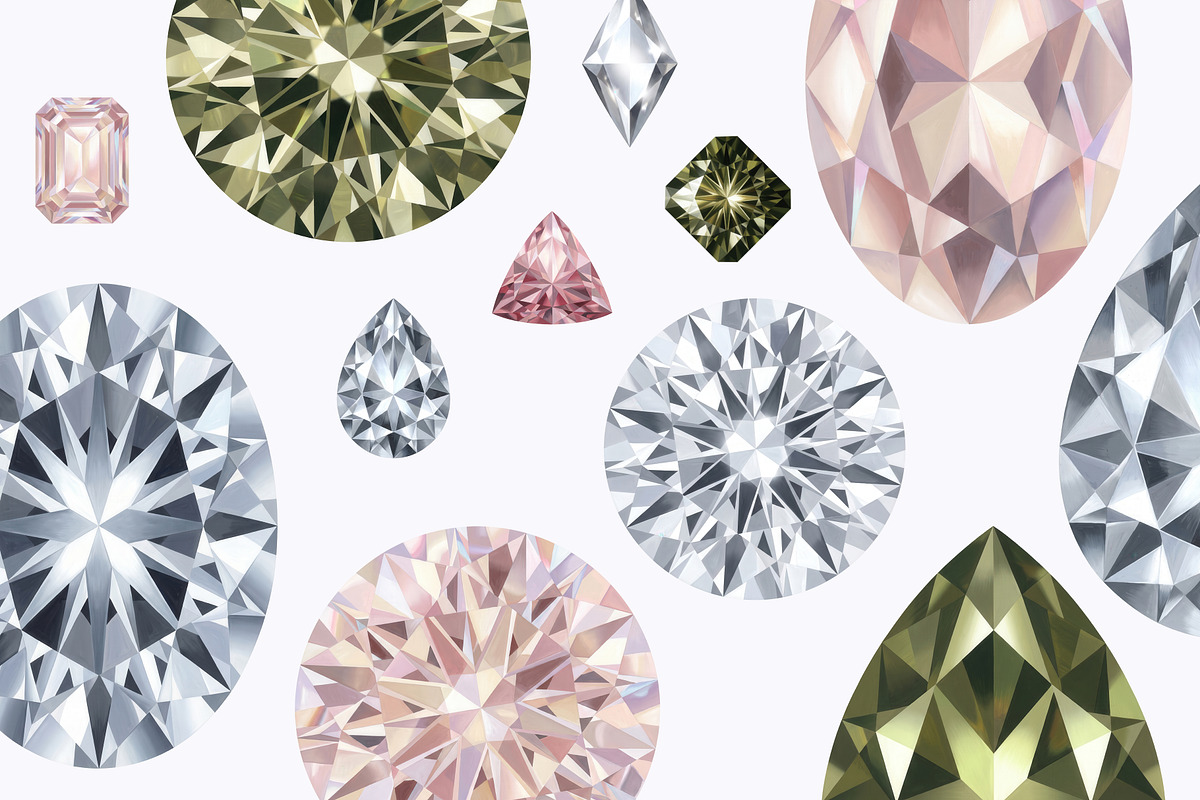 Gemstone Graphics Set, an Object Graphic by Polli Deeva (Photo 5 of 11)