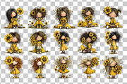 Sunflower Girl PNG Clipart, a Person Illustration by Nicolle's Colorful Art (Thumbnail 3 of 4)