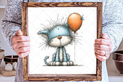 Whimsical Christmas Cats Clipart, an Illustration by SinaCreation (Thumbnail 6 of 7)