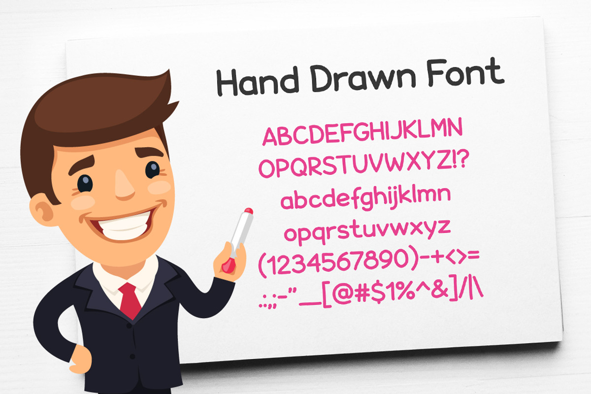 Hand Drawn Letters and Numbers