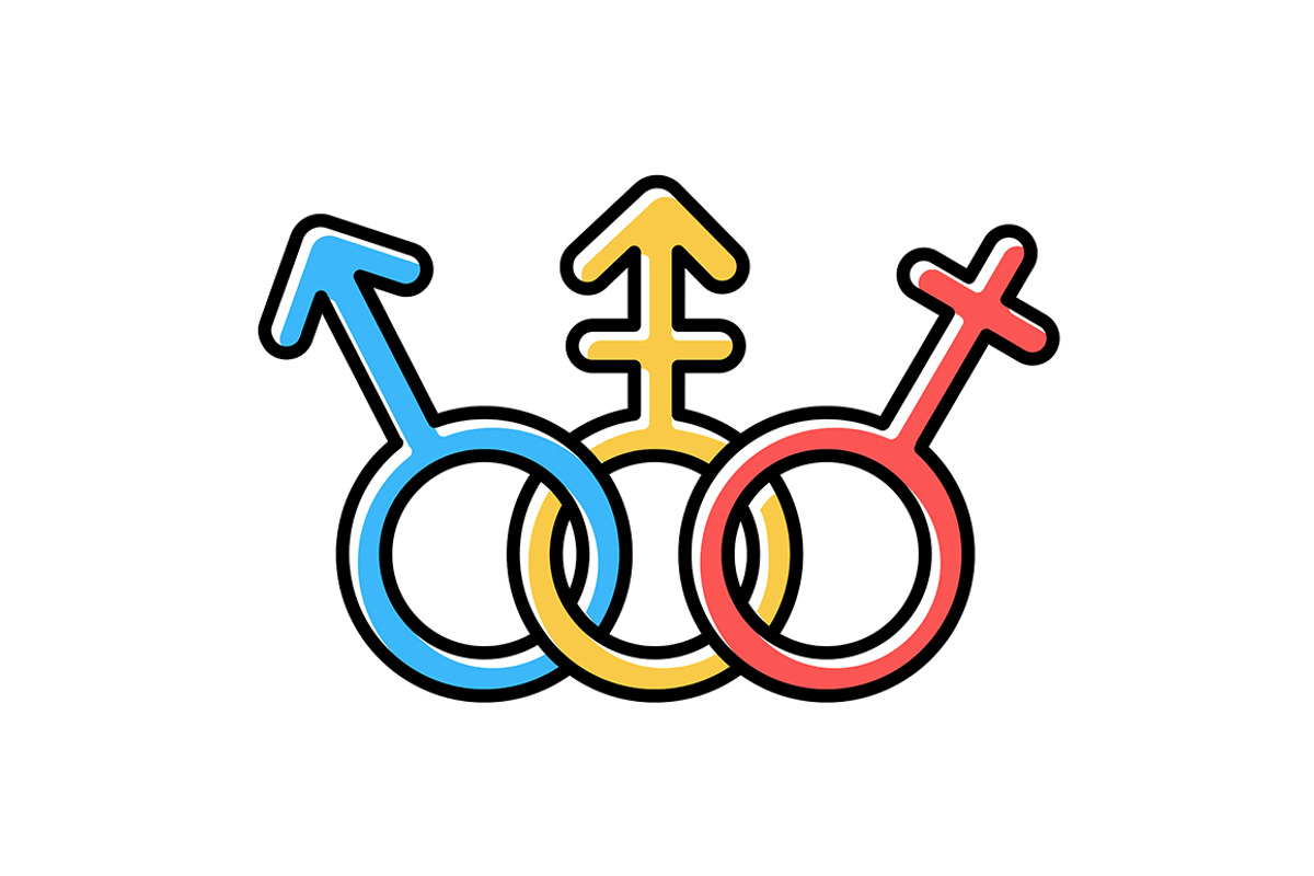 Transgender people equality icon, a Solid Icon by bsd studio | Creative ...