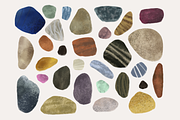 30 Watercolor Stone Illustrations, a Decorative Illustration by Roooar Studio (Thumbnail 3 of 8)