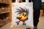 Watercolor Funny Bird Clipart, an Illustration by Rose Art (Thumbnail 5 of 7)